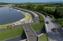 Road safety upgrade also provides 'waterside promenade'