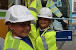 Pupils learn about the danger of roadworks