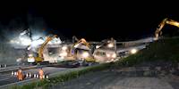 Balfour Beatty demolishes bridge over M8