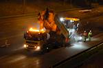 More than 1,100 tonnes of tarmac laid in one night