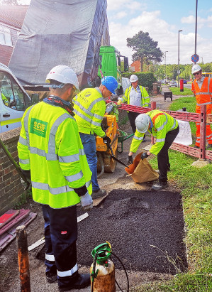 Plastic waste trialled in hand lay (and footway) reinstatements